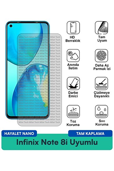 Milat Tech فيلم حماية الشاشة Infinix Note 8i Ghost Nano ذو ملمس حساس عند اللمس