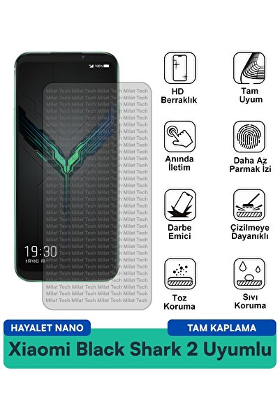 Milat Tech طبقة حماية للشاشة من Xiaomi Black Shark 2 Hayalet Nano مقاومة للخد...