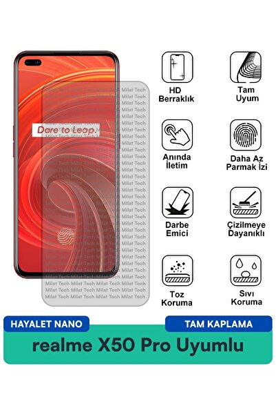 Milat Tech فيلم حماية الشاشة نانو هايلايت من ريلمي X50 برو، خالٍ من الفقاعات ...