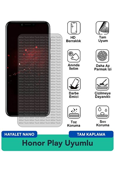 Milat Tech فيلم حماية الشاشة Honor Play Hayalet Nano مقاوم للخدوش والصدمات