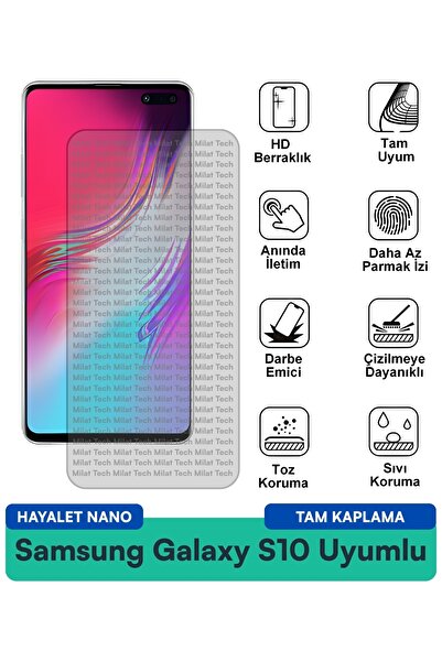 Milat Tech فيلم حماية شاشة سامسونج جالاكسي S10 هايلايت نانو مقاوم للخدوش والص...