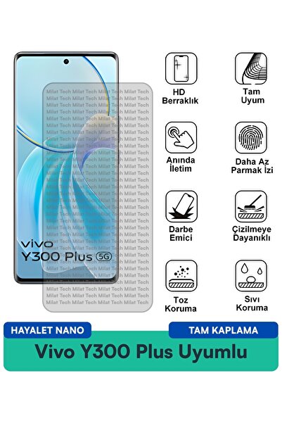 Milat Tech فيلم حماية الشاشة Vivo Y300 Plus Hayalet Nano مقاوم للخدوش والصدمات