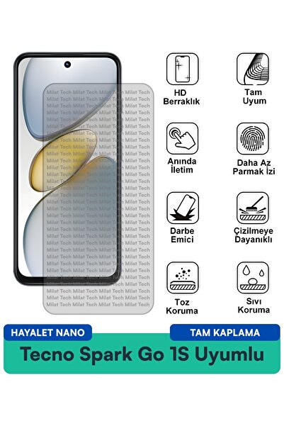 Milat Tech طبقة حماية للشاشة من تكنو سبارك جو 1S هايلايت نانو، سطح مرن ممتص ل...