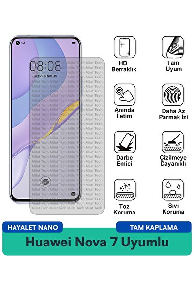 Milat Tech فيلم حماية الشاشة هواوي نوفا 7 هايلايت نانو خالٍ من الفقاعات ومقاو...