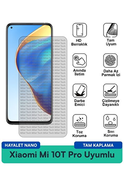 Milat Tech طبقة حماية للشاشة من Xiaomi Mi 10T Pro Hayalet Nano مقاومة للخدوش ...