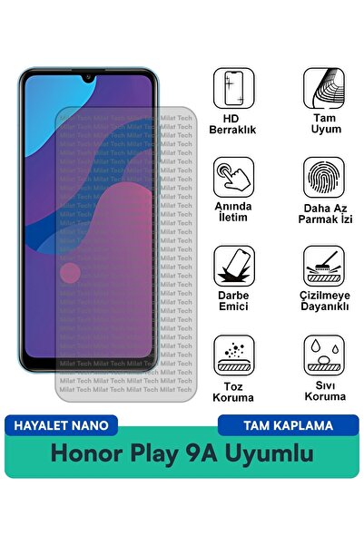 Milat Tech Honor Play 9A Hayalet Nano طبقة حماية للشاشة بتقنية مقاومة للبقع