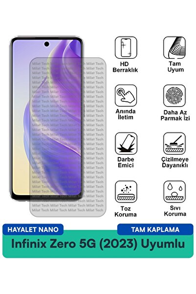 Milat Tech فيلم حماية الشاشة Infinix Zero 5G (2023) Ghost Nano مقاوم للخدوش و...