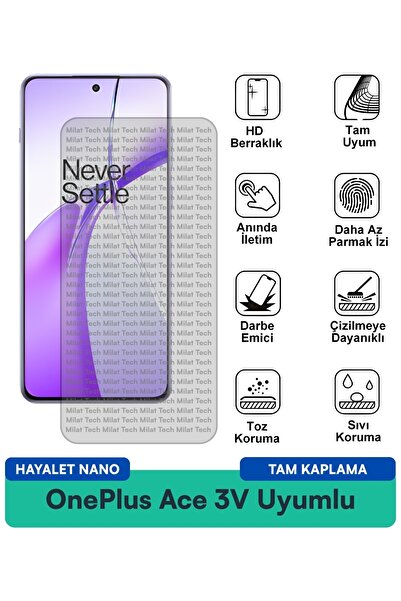 Milat Tech طبقة حماية للشاشة من OnePlus Ace 3V Hayalet Nano مقاومة للخدوش وال...