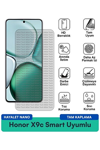 Milat Tech فيلم حماية الشاشة Honor X9c Smart Hayalet Nano سهل التركيب ويمنع ا...