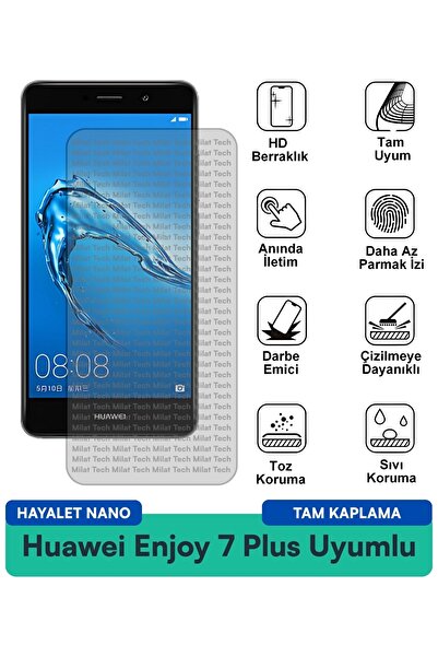 Milat Tech فيلم حماية الشاشة هواوي انجوي 7 بلس هايلايت نانو مقاوم للخدوش والص...