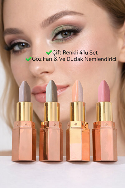 Lesvip's Çift Renkli Göz Farı & Dudak Nemlendirici 2’si 1 Arada – Doğal Işılt...