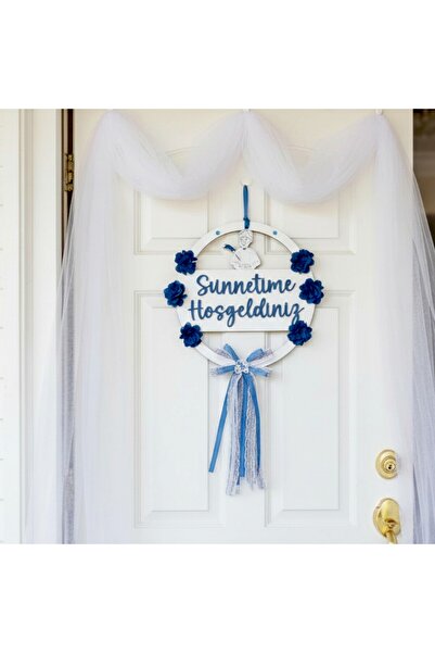 selmahobi Ahşap Sünnetime Hoşgeldiniz Kapı Süsü Ve Epoksi Anahtarlık 2'li Set