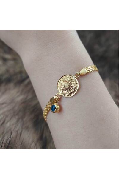 Altınbeyi 22 Ayar Reşat Çeyrek Altınlı 14 Ayar Kordonlu Bileklik