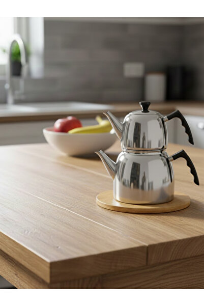 mucit home (1 ADET) Ahşap Bambu Nihale, Çaydanlık Altı Sıcak Tencere Için Ahş...