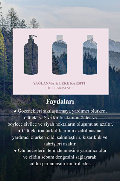 Clara Hygienics Yağlanma Ve Leke Karşıtı Sıkılaştırıcı Arındırıcı Nemlendirici Cilt Bakım Seti