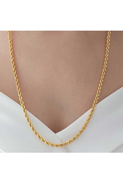 Altınbeyi ALTINBEYI 22 Ayar Altın Halat Burgu Zincir Kolye 65 Cm 15.18 Gr. (K...