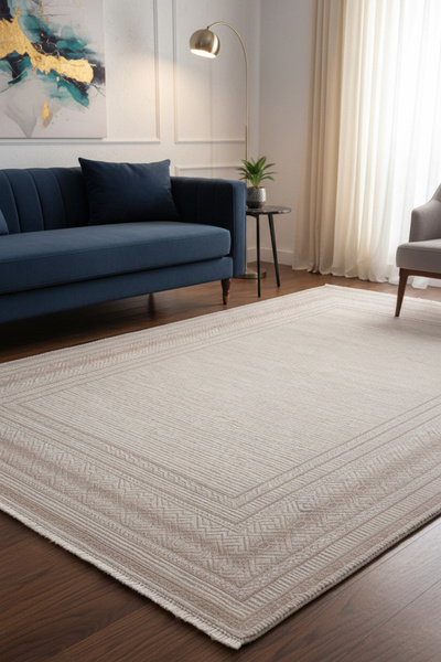 MELARİS HALI Derry Salon Halısı Oturma Odası Halısı Klasik Desenli Halı Yumuş...