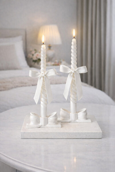 Bkstudio Pinterest 2 li kurdele, fiyonk, şamdan, mumluk