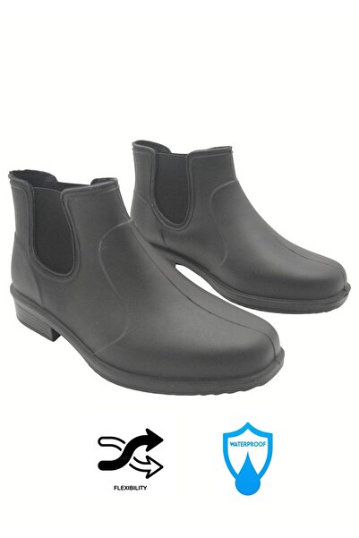 BGL Erkek Siyah Su Geçirmez Bot – Günlük ve Yağmurlu Hava Kullanımına Uygun