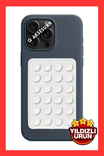 Q Aksesuar Silikon Vakumlu Telefon Tutucu, Cep Telefonu için Silikon Yapışkan...