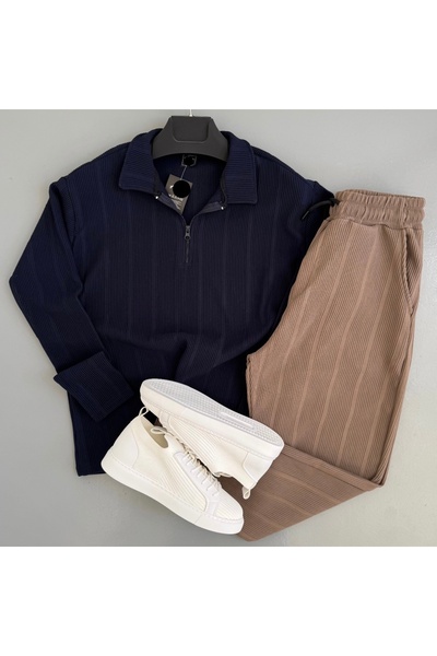 WENMİNG Model în dungi din țesătură otomană obișnuită pentru bărbați set