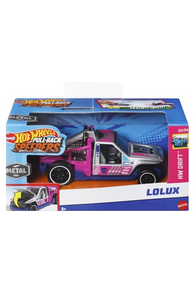 mattel Mașină metalică Hot Wheels cu sistem de tragere înapoi Lolux scară 1:43
