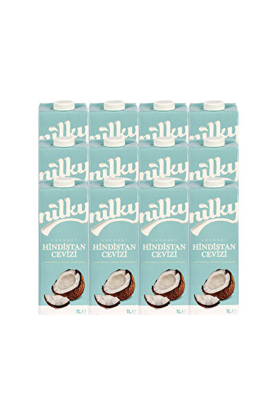 NİLKY Hindistan Cevizi Sütü Glütensiz Bitkisel Bazlı Laktosuz Vegan12x1 Lt