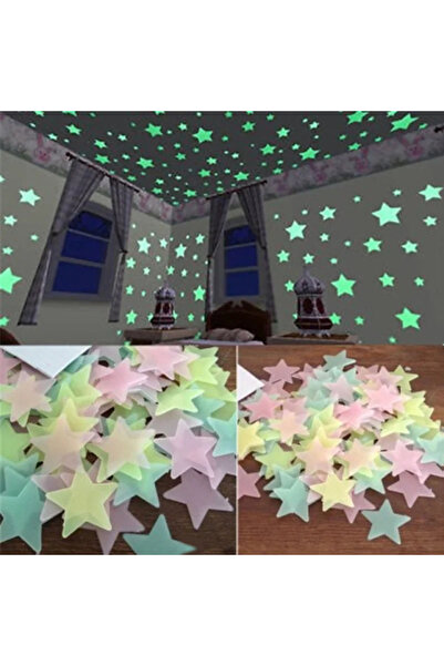 Choice 300pcs Mixed 300Pcs Luminous Mixed Color Star Moon 3D Wall Sticker Roo...