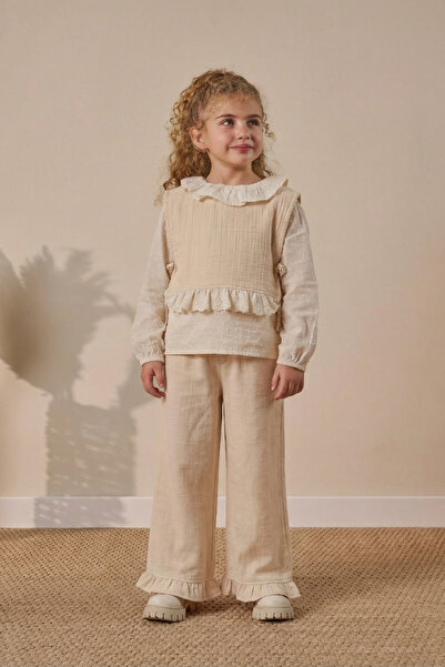 Minipodyum 3-dijelni set za devojčice za Eid, sa gornjim i donjim delom, musl...