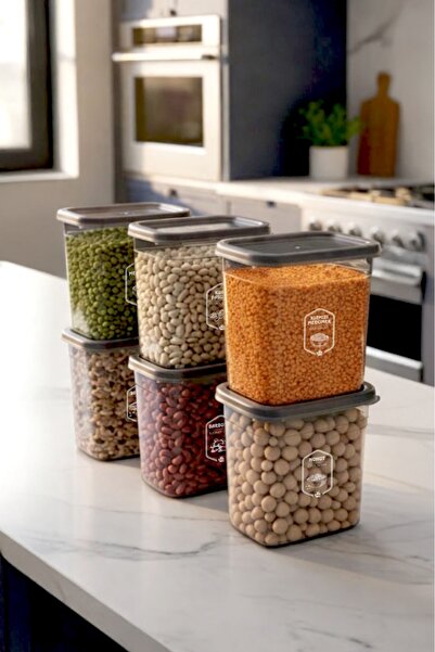 Kitchen Life طقم حاوية تخزين مستطيلة من مولي مكونة من 6 قطع سعة 2000 مل - طقم...