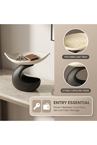 Generic صينية تنظيم مدخل مزخرفة "لجلب الحظ السعيد" - ديكور منزلي سيراميكي عصر...