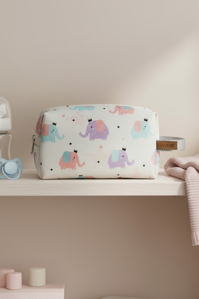 HAMUR Dirty Clean Wet Organizer Bag Elephant Baby Kids Clothes Laundry Mommy ...