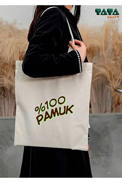 TATA CRAFT UNISEX HAM BEZ ÇANTA 35X40cm %100 PAMUK NATUREL BASKISIZ UZUN ASKI
