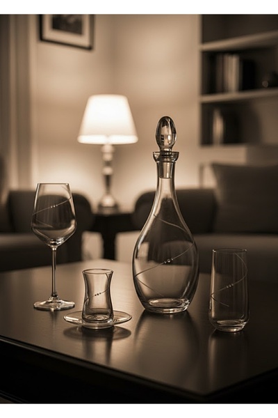 DECOSTYLE Paşabahçe Elegance 49 Parça 12 Kişilik Bardak Seti - Çeyizlik Cam S...