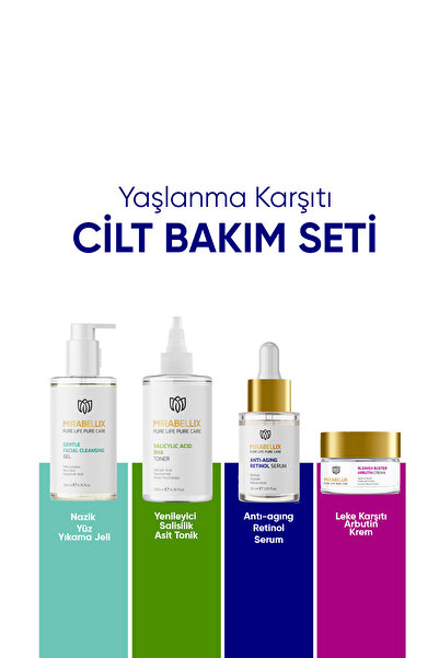 Mirabellix Yaşlanma Karşıtı Cilt Bakım Seti-4'lü