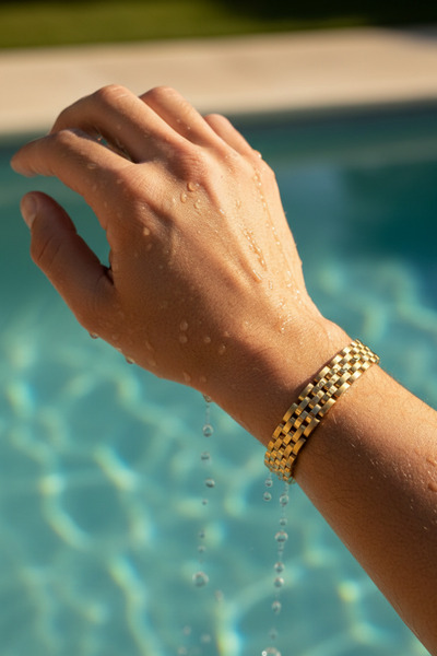 Tupek Store Men's Gold Color Adjustable Steel Chain Bracelet