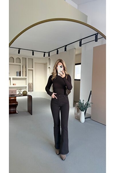 Sezgi Tekin Premium Series Flared Brown Jean