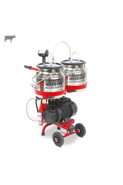 Melasty Micro Tekli İnek Süt Sağma Makinesi (Çift Güğümlü) (Paslanmaz-Silikon...
