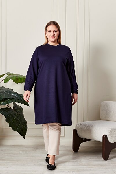 Ferace تونيك حجاب طويل من القطن الممشط بخيطين مقاس كبير للنساء