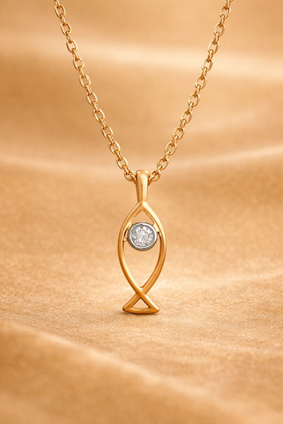 Ariş Pırlanta Balık Kolye