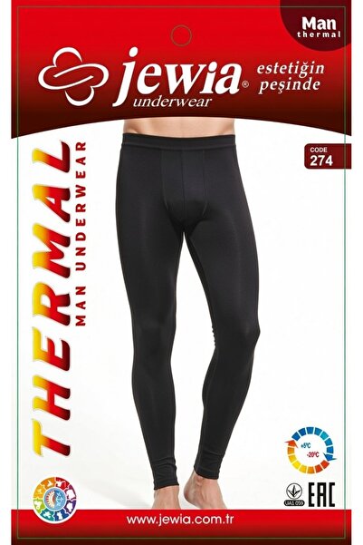 Jewia Black Men's Thermal Tights