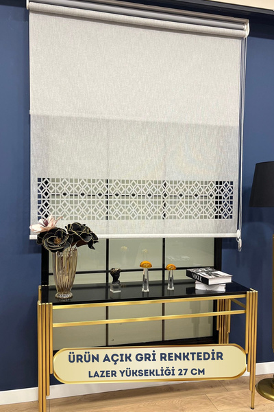 VOLPER MEKANİK Vp1015 Çift Mekanizmalı Modern Lazer Kesim Tül Ve Stor Perde (...