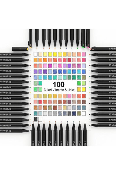 SOFIEV Set 100 Finelinere Sofiev, 0.4 mm, culori vibrante, organizare ușoară,...