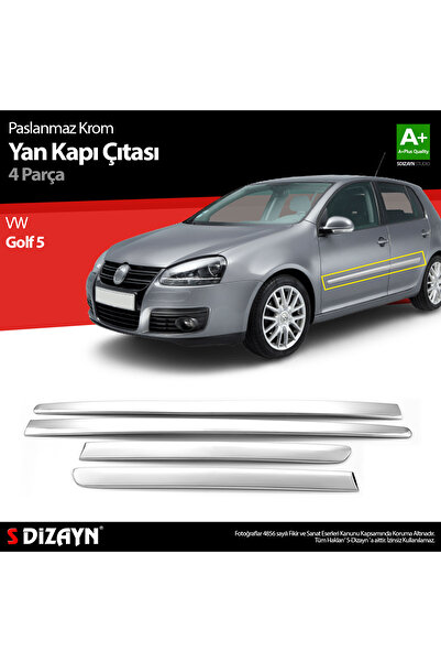 S Dizayn S-Dizayn VW Golf 5 Krom Yan Kapı Çıtası 4 Prç 2004-2009 7610140
