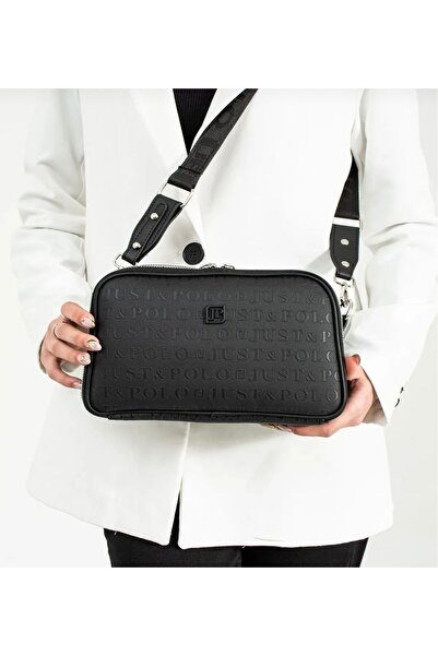 Just Polo Women's Embossed Just & Polo Patterned Bag Vegan Shoulder and Hand Bag