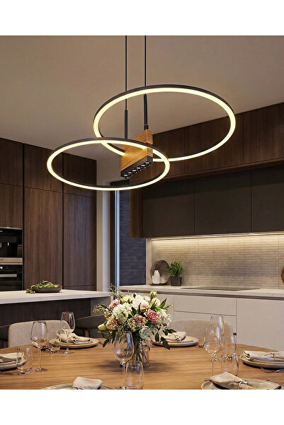 Özcan Aydınlatma 1429-2A Round Sarkıt Siyah