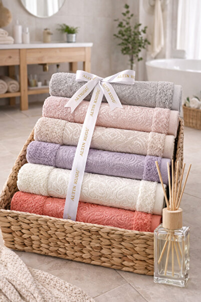 Özdilek منشفة وجه دوري 6 قطع - 50x80 سم