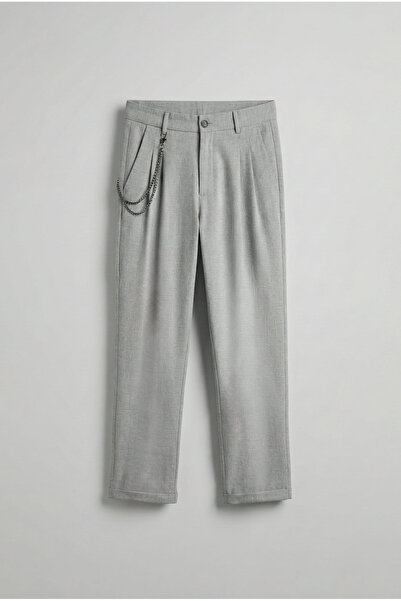 ablukaonline Boyfriend Chain Fabric nadrág világosszürke