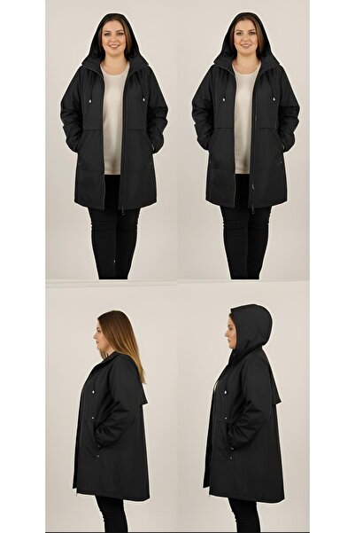 Ferace BÜYÜK ANNE BEDEN KAPŞONLU TRENÇKOT