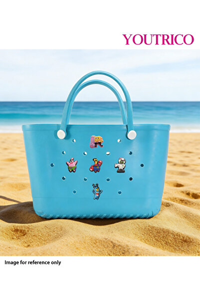 Youtrico مجموعة زينة كرتونية من 5 قطع - زينة على شكل شبشب وحقائب شاطئ